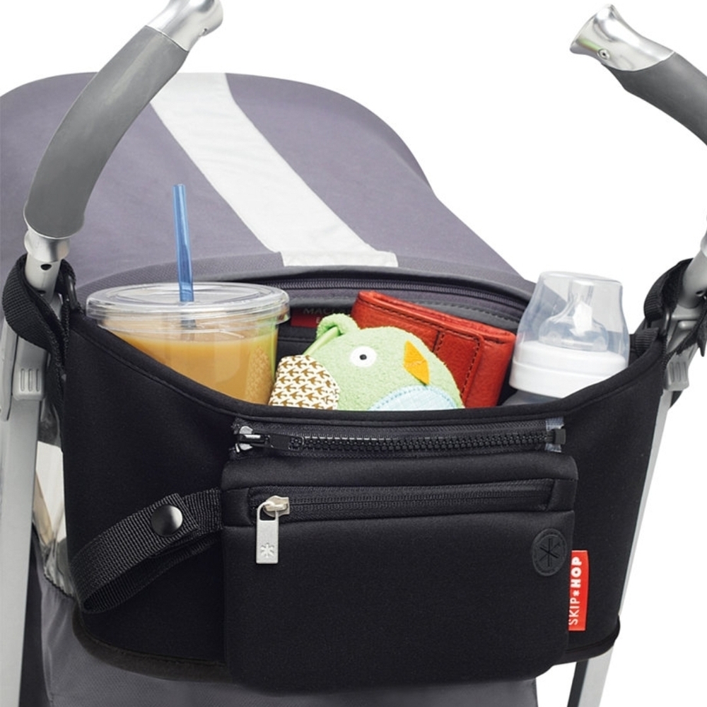 Skip Hop Black Stroller Organizer with Pockets